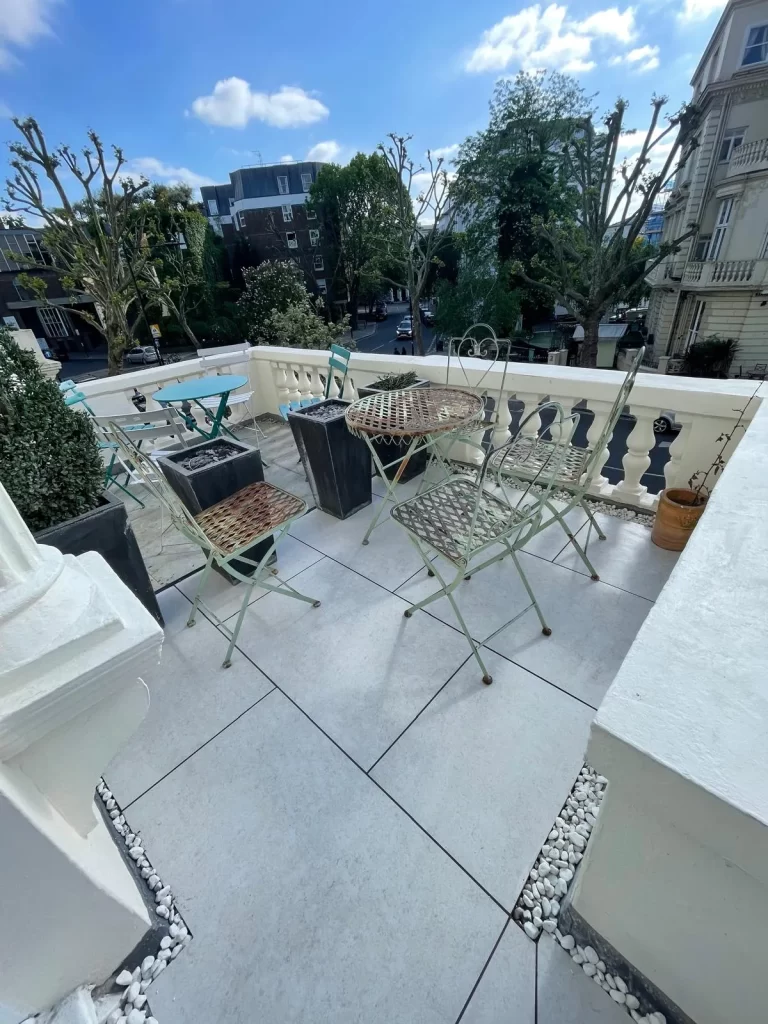 External refurbishment of a period building with stucco details